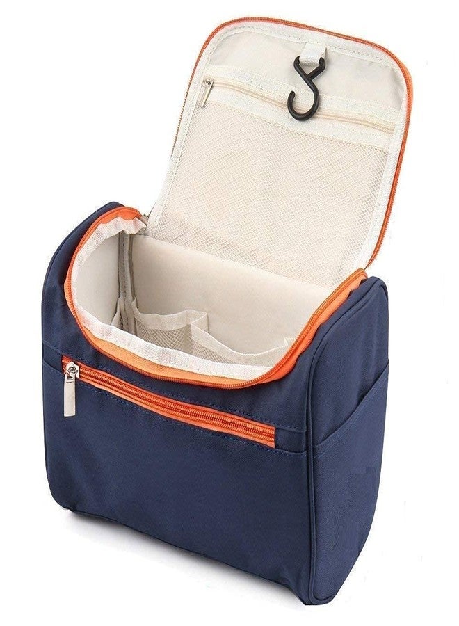 Tonity حقيبة أدوات تجميل تونيتي للنساء والرجال، حقيبة سفر فاخرة معلقة للنساء والرجال - حقيبة سفر رجالية لأدوات التجميل مع جيوب قابلة للتوسيع | أزرق | عبوة من قطعة واحدة - Image 1